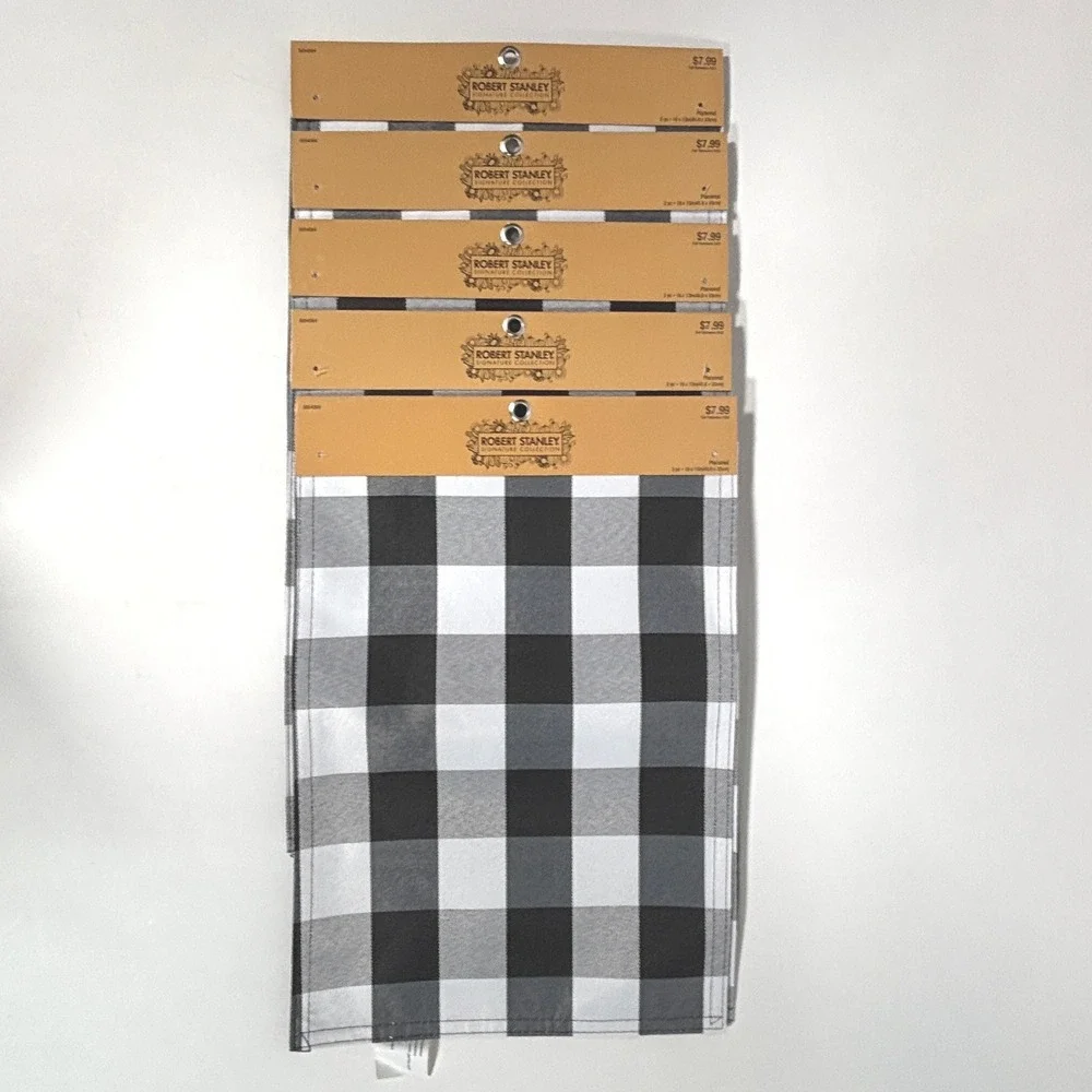 Robert Stanley Buffalo Check Placemats Black White Set of 10 Hobby Lobby 5054564